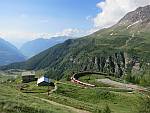 Alp Grüm, Berninabahn, Blick ins Puschlav 