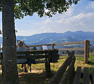 Aussichtspunkt mit Panoramakarten bei Oberlehn, Aug.2024