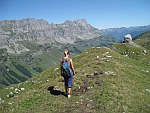 Hiking in
                      Switzerland: Clariden-Highway near Klausenpass