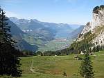 Holzegg, Blick auf Schwyz und Brunnen