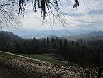Hochwacht ob
                    Sitzberg, Blick in die Alpen