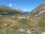 Blick zurück auf Station Lagalp und ins Val Bernina