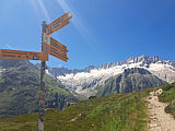 Wegweiser Berg oberhalb Hochmoor, Gscheneralp Aug.2024