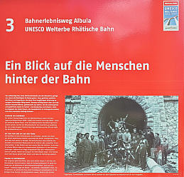 Bahnerlebnisweg Preda - Berg�n, Infotafel
