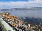 Blick vom Restaurant Schifflnde Birrwil auf den Hallwilersee, Feb.2025