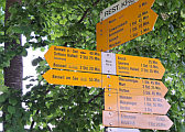 Wegweiser Mosen LU, Wegweiser beim Camping