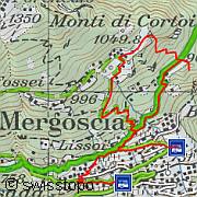Karte zur Kurzvariante
                                          Monti di Cortoi
