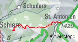 Wanderkarte von Swisstopo