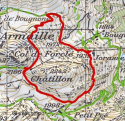 SchweizMobilPlus-Karte Jorasse - Col de la
                  Forcle