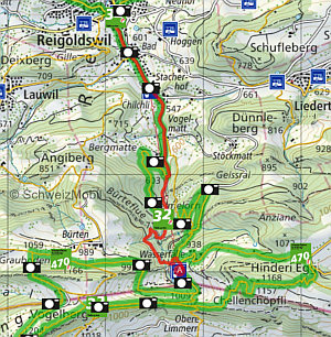 Abstieg Wasserfallen - Reigoldswil Dorfplatz