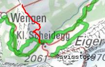 Karte Männlichen - Kleine Scheidegg