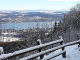 Blick vom Uto Staffel auf Zürichsee und
                      Berge