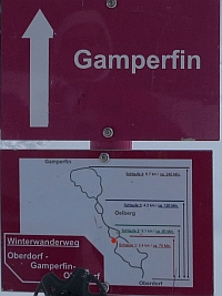 Winterwanderweg
                  Wildhaus Oberdorf - Gamperfin