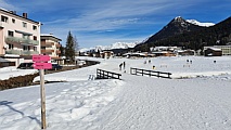 Winterwanderweg und Loipe Davos Dorf, Feb.2024