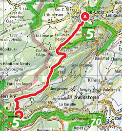 Ste-Croix - Col de l'Aiguillon - Ballaigues