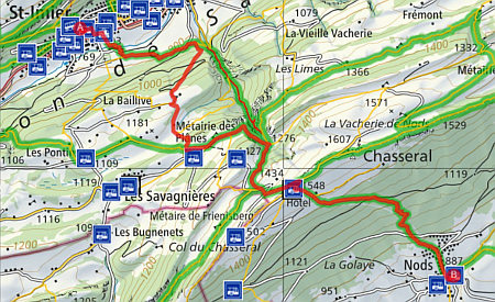 4: St-Imier - Les Planes - Chasseral - Nods