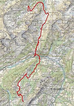 Karte Le Grand
                      Tour des Vanils, Tag 2