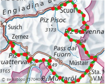 Karte Nationalpark Panoramaweg von SchweizMobil