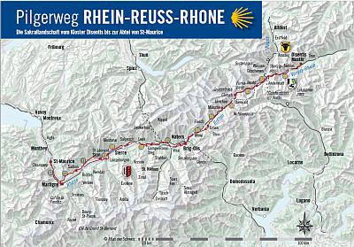 Pilgerweg Rhein-Reuss-Rhone, Route