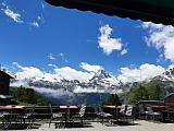 Restaurant Tufteren ob Zermatt, Blick aufs
                  Matterhorn, Juni 2020