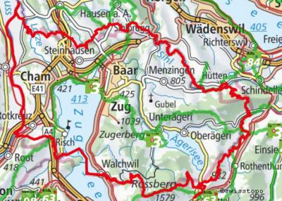 Detailkarte, gezeichnet mit SchweizMobilPlus