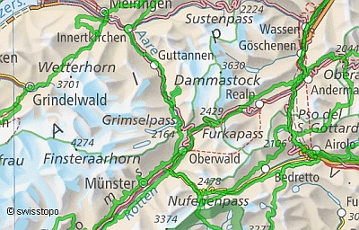 Wanderland-Karte mit Wanderwegnetz