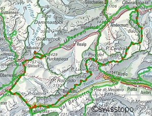 Wanderland-Karte mit Vierquellenweg